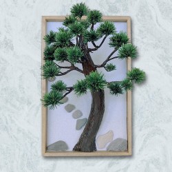 Sienas glezna ar bonsai priedi