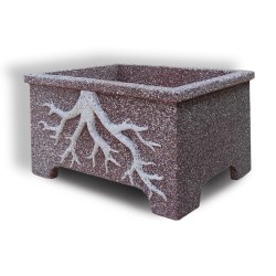 Dekoratīva kaste bonsai prezentācijai ar iekšējo konteineru.