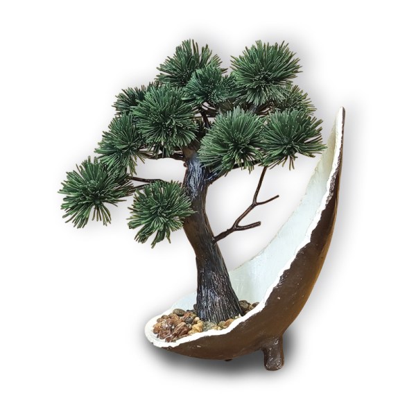 Реплика карликовой сосны. Изготовлена из стабилизированного (прошедшего консервацию) натурального материала. 